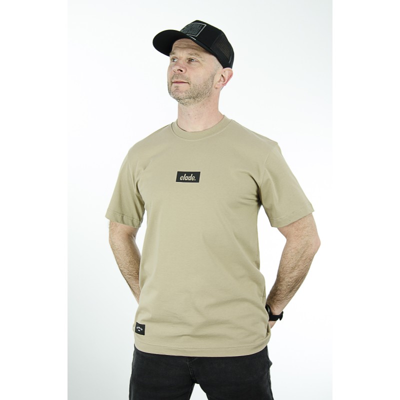 T-Shirt ELADE Box Logo 3D beż