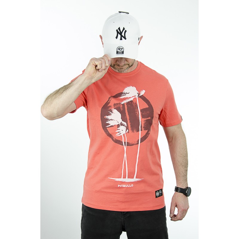 T-Shirt PIT BULL Palms łososiowy