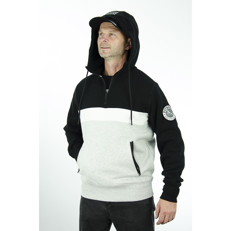 Bluza PIT BULL z kapturem Gibson szaro/czarna