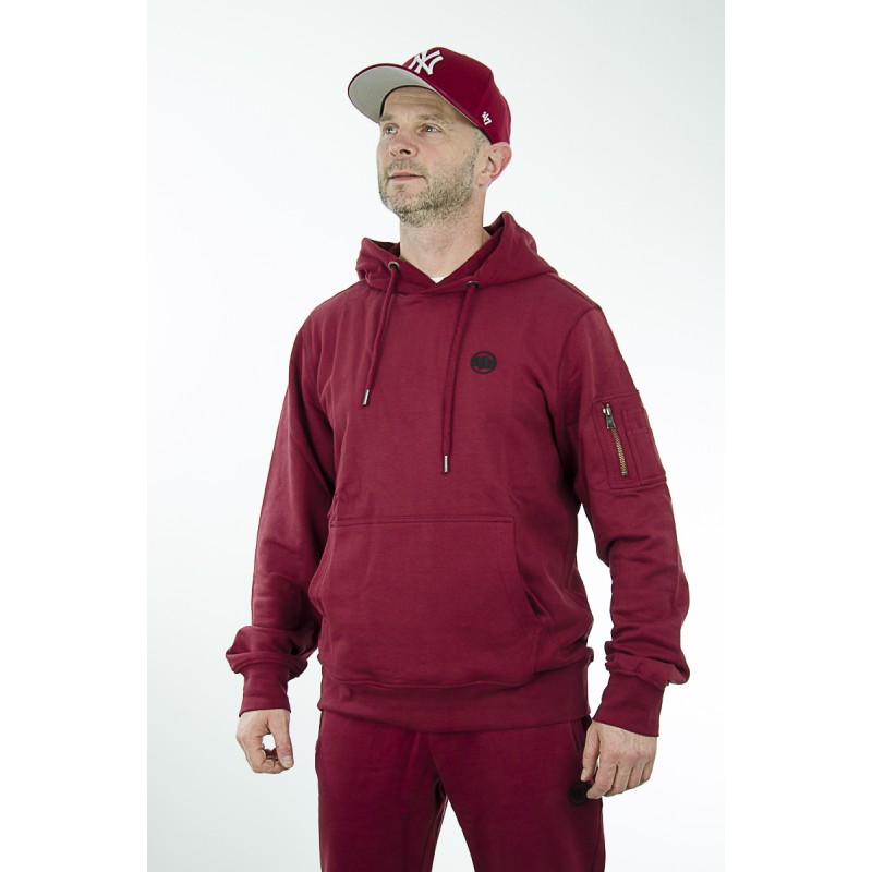 Bluza PIT BULL z kapturem Everts bordo