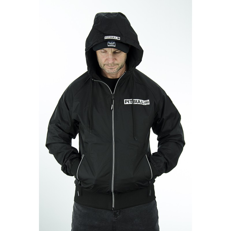 Kurtka PIT BULL z kapturem Athletic Logo czarny