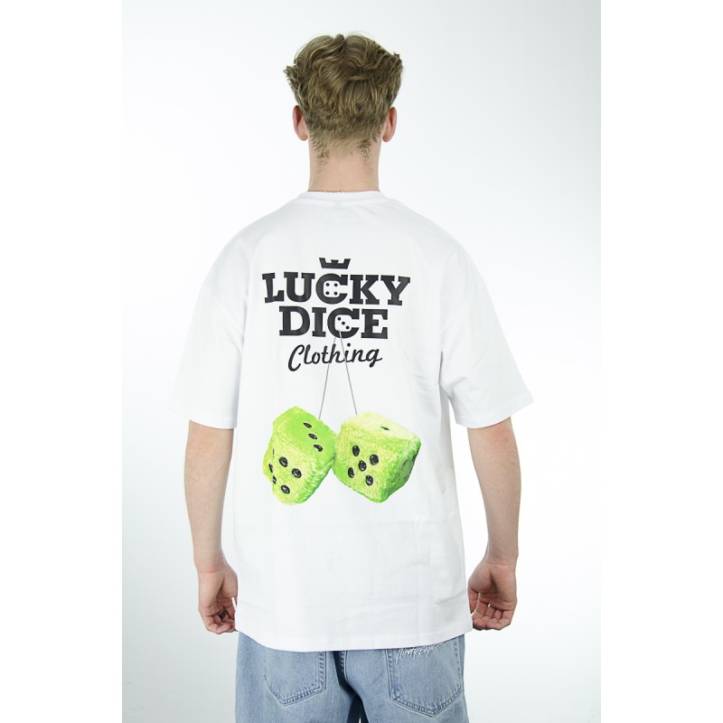 T-Shirt LUCKY DICE Truck biały