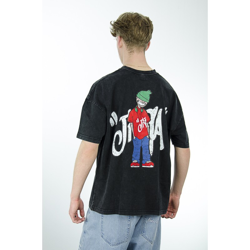 T-Shirt JIGGA Dude sprana czarna