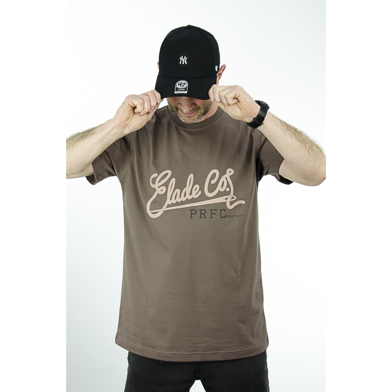 T-Shirt ELADE Needle brąz