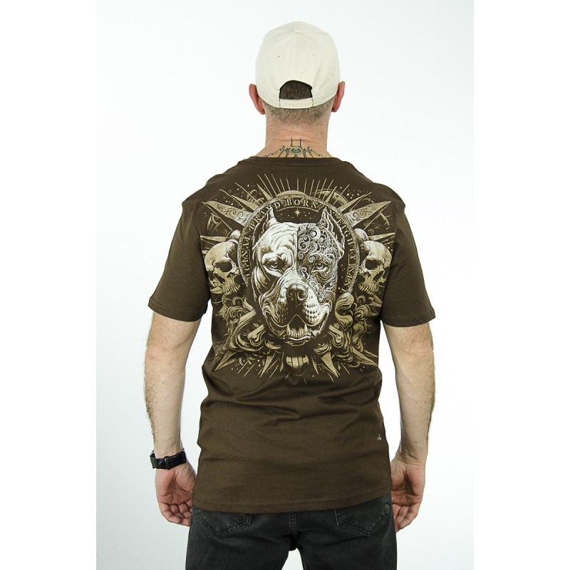 T-Shirt PIT BULL World brąz