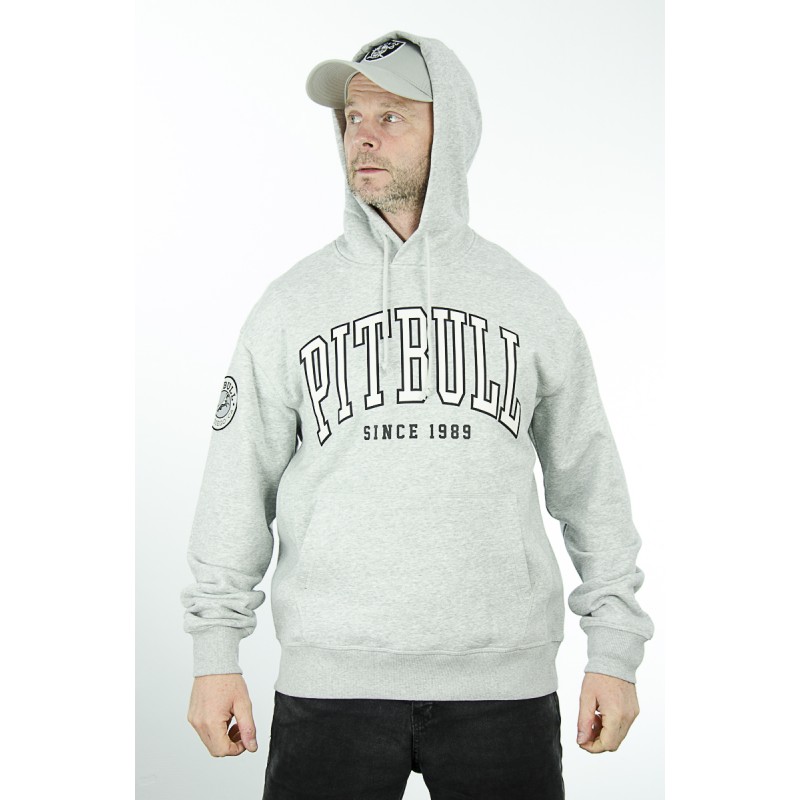 Bluza PIT BULL z kapturem Badger szary