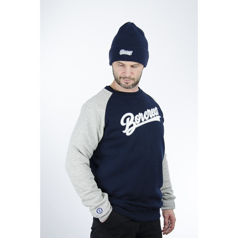 Bluza BOR reglan Baseball granat/szary