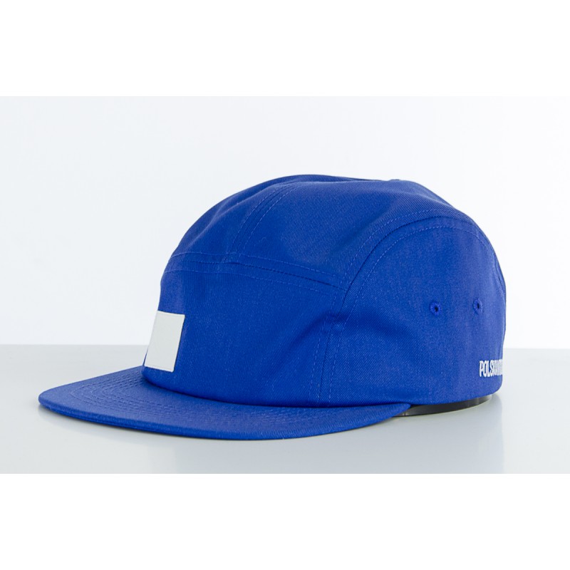 Czapka POLSKA WERSJA 5panel Kwadrat chabrowy
