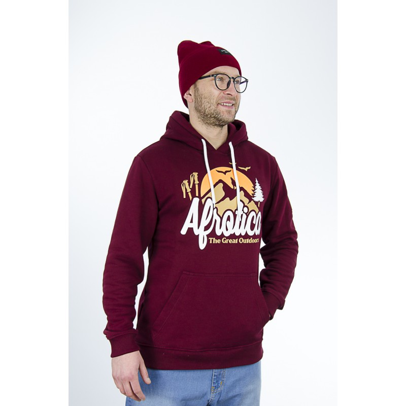 Bluza AFROTICA z kapturem Berge bordo