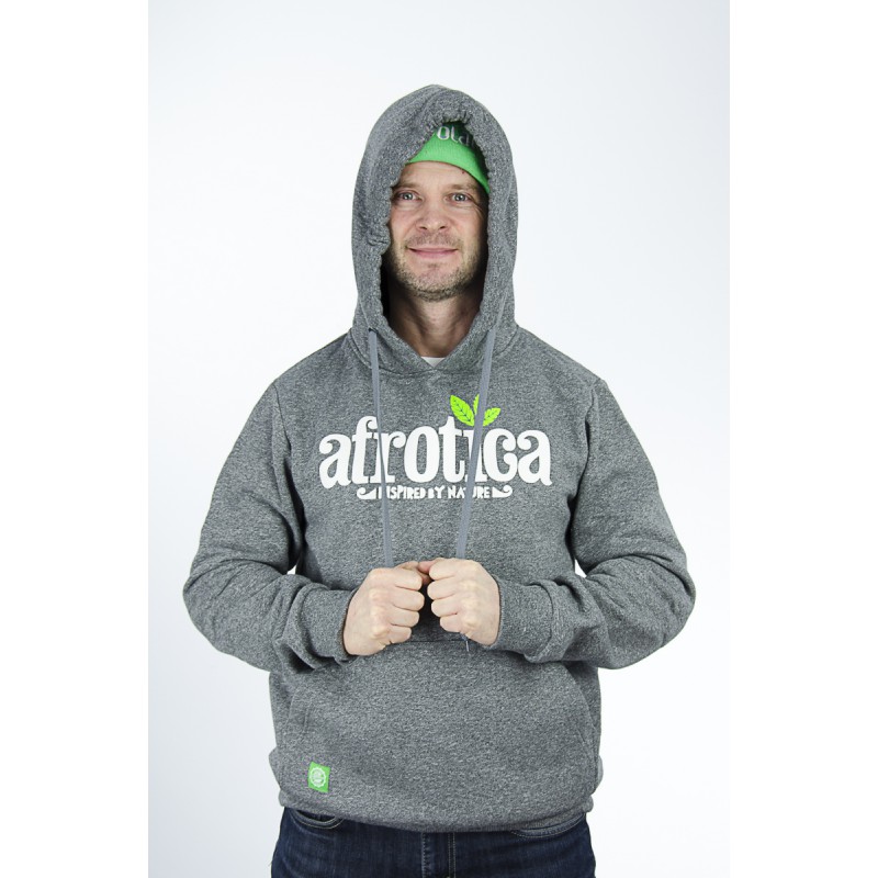 Bluza AFROTICA z kapturem Leaves szary