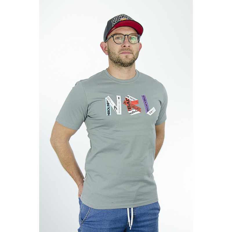 T-Shirt NBL Stickers szary