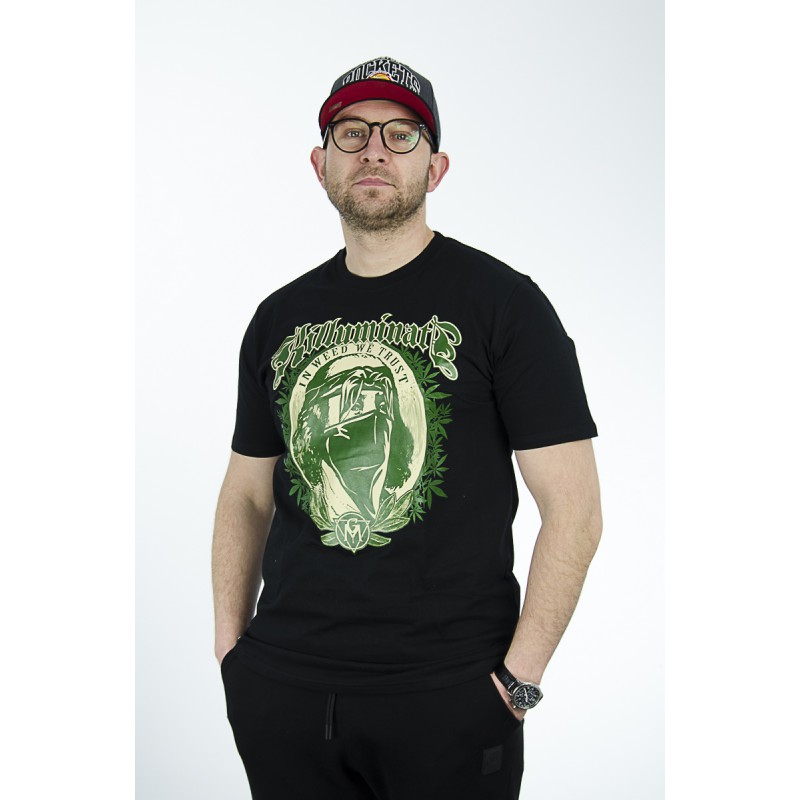 T-Shirt GANJA MAFIA Franklin czarny