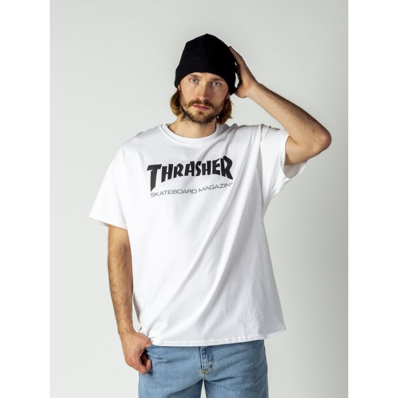 T-Shirt THRASHER Skate Mag biały