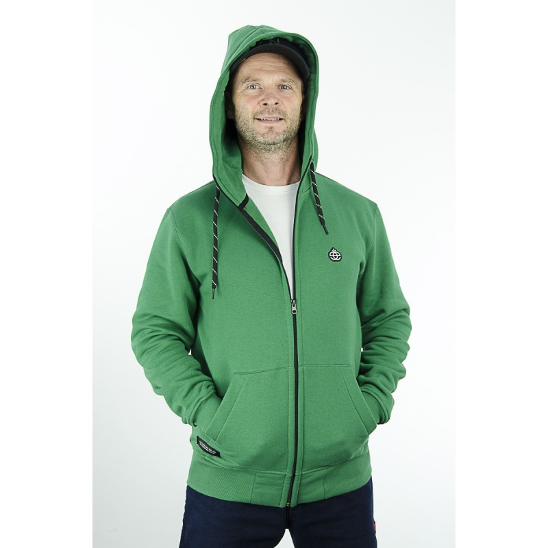 Bluza ELADE rozpinana z kapturem Mini Logo zielony