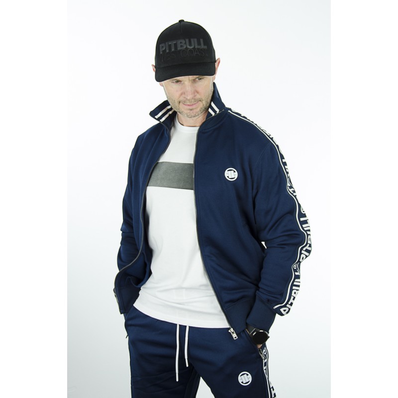 Bluza PIT BULL rozpinana Oldschooll Logo granat