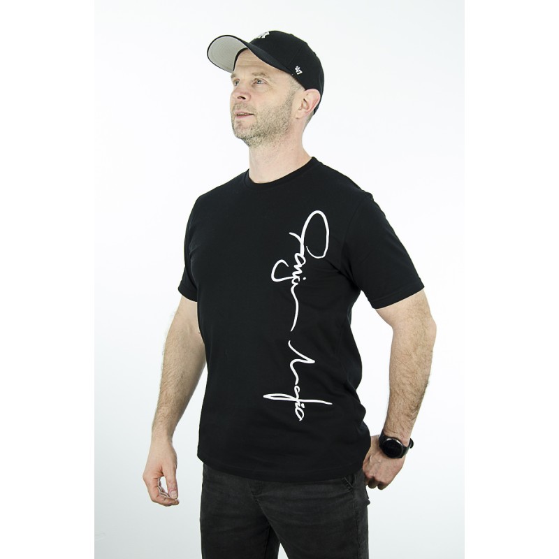 T-Shirt GANJA MAFIA Podpis Big czarny