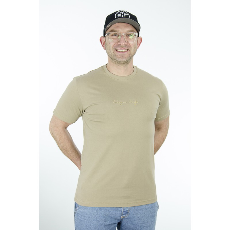 T-Shirt GANJA MAFIA Podpis Mini beż